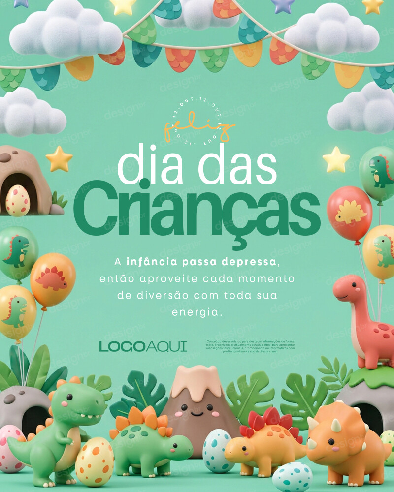 Dia das Crianças Dinossauros Social Media PSD Editável Dia das Crianças Dinossauros Social Media PSD Editável - Social Media - Dia Crianças; Kids; Diversão; Brincadeira; Cria...