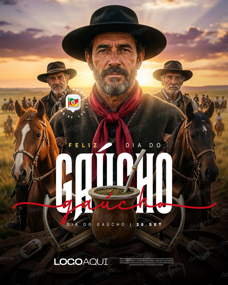 Dia do Gaúcho Revolução Farroupilha 20 de Setembro Social Media PSD Editável Dia do Gaúcho Revolução Farroupilha 20 de Setembro Social Media PSD Editável - Social Media - Dia Gaúcho; Tradição Gaúcha;...