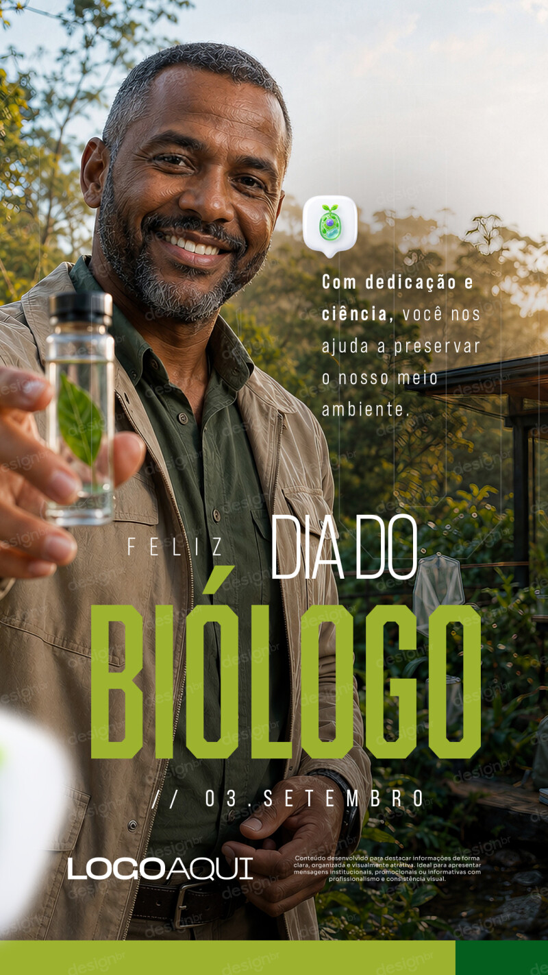 Dia do Biólogo 03 de Setembro Story Social Media Flyer PSD Editável Dia do Biólogo 03 de Setembro Story Social Media Flyer PSD Editável - Social Media - Dia Biólogo; Biologia; Ciência Vida; ...
