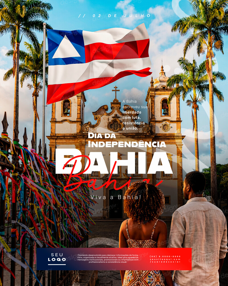 Dia da Independência da Bahia 02 de Julho Social Media PSD Editável Dia da Independência da Bahia 02 de Julho Social Media PSD Editável - Social Media - Dia Independência; Civismo; História;...