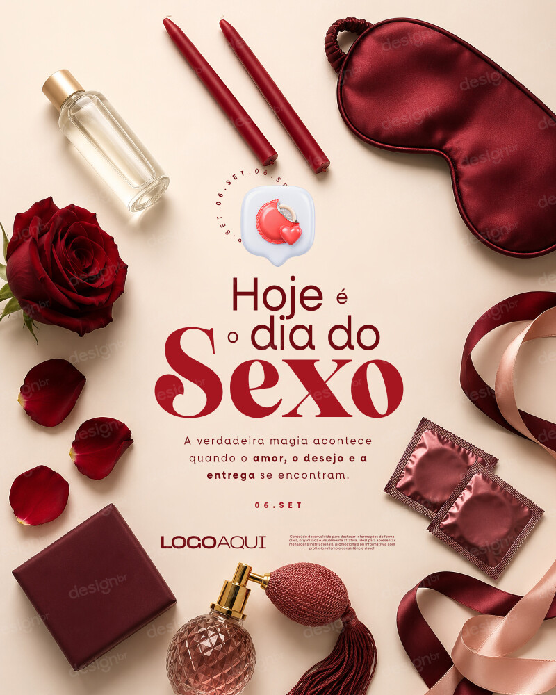 Dia do Sexo 06 de Setembro Social Media Flyer PSD Editável Dia do Sexo 06 de Setembro Social Media Flyer PSD Editável - Social Media - Dia Sexo; Prazer; Intimidade; Liberdade Sexual...