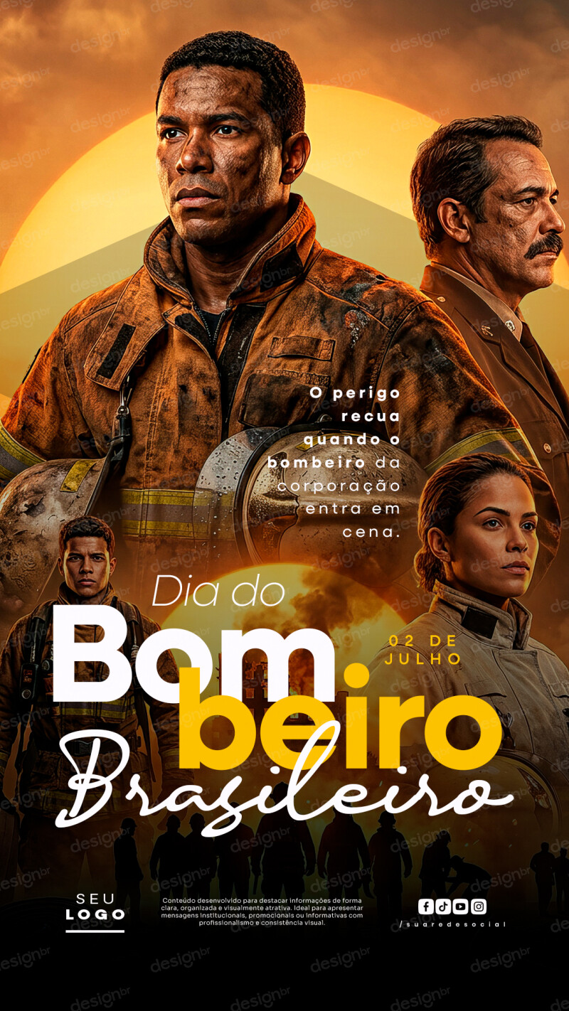 Dia do Bombeiro Brasileiro 02 de Julho Story Social Media PSD Editável Dia do Bombeiro Brasileiro 02 de Julho Story Social Media PSD Editável - Social Media - Dia Bombeiro; Corpo Bombeiros; Fi...