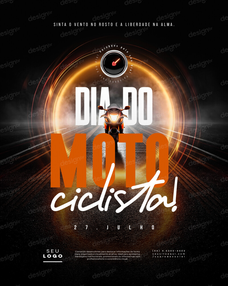 Dia do Motociclista 27 de Julho Social Media PSD Editável Dia do Motociclista 27 de Julho Social Media PSD Editável - Social Media - Motociclista; Motociclismo; Moto; Motoqueiro; P...