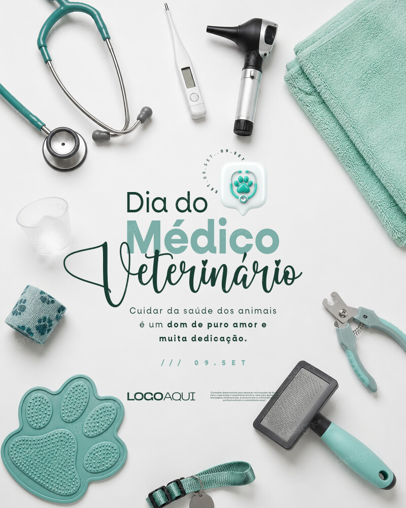 Dia do Médico Veterinário 9 de Setembro Social Media PSD Editável Dia do Médico Veterinário 9 de Setembro Social Media PSD Editável - Social Media - Médico Veterinário; Medicina Veterinári...