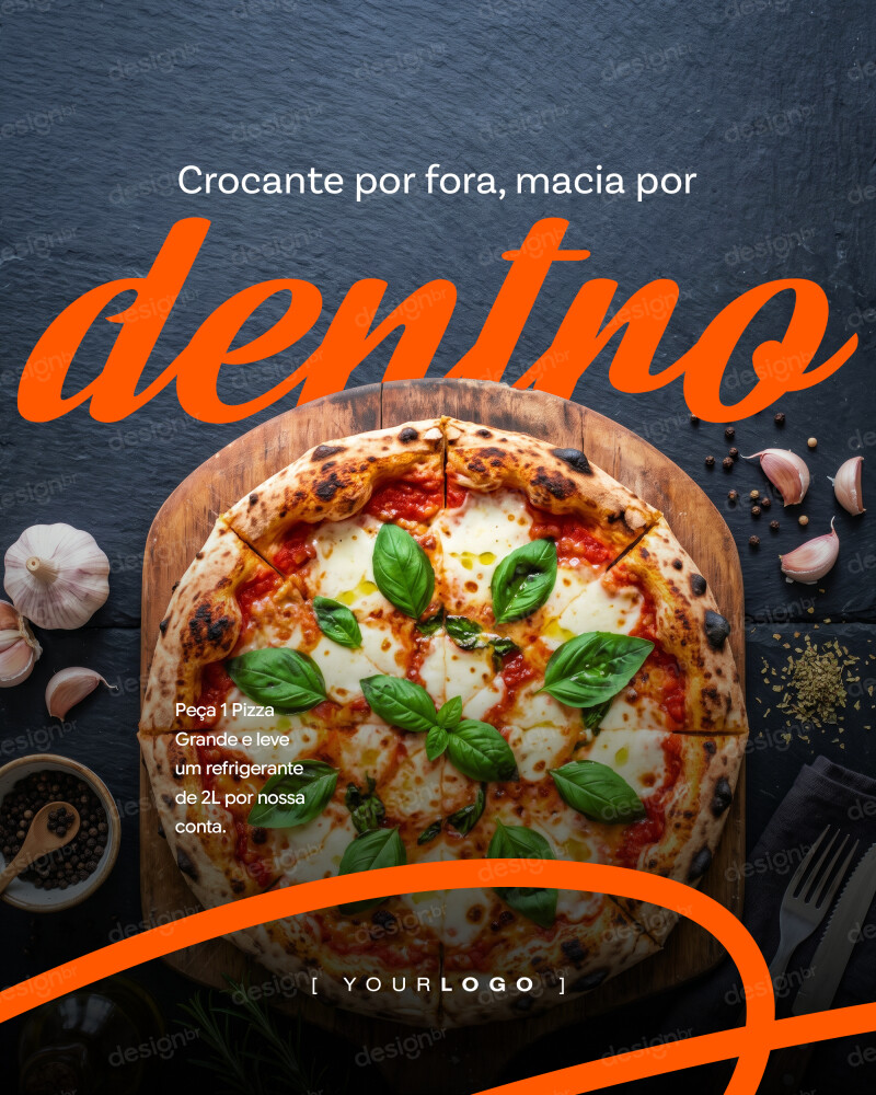 Crocante Por Fora Pizzaria Social Media PSD Editável Crocante Por Fora Pizzaria Social Media PSD Editável - Social Media - Pizza; Pizzaria; Pizzas; Massa Italiana; Comida...