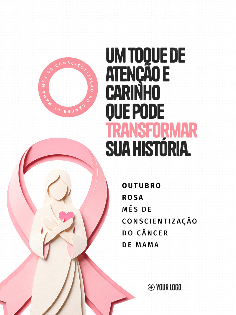 Outubro Rosa Apoio Saúde da Mama Social Media PSD Editável Outubro Rosa Apoio Saúde da Mama Social Media PSD Editável - Social Media - Outubro Rosa; Prevenção; Conscientização; Comb...