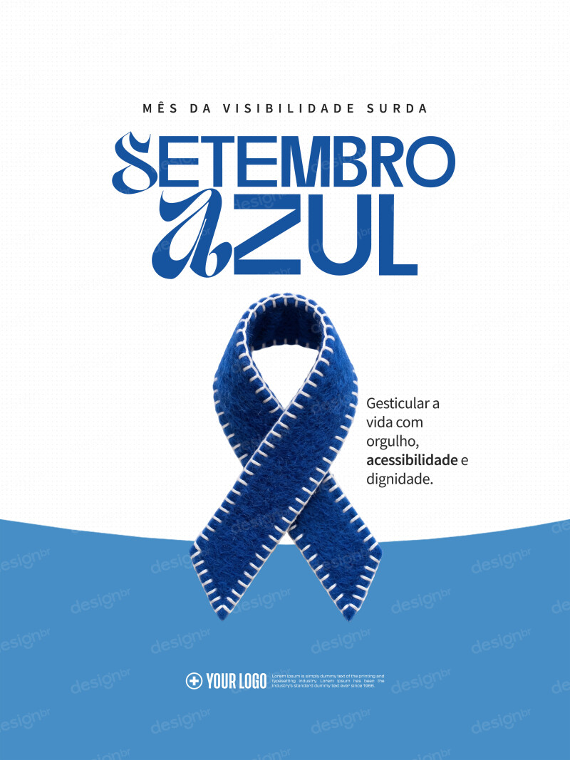 Setembro Azul Mês da visibilidade Surda Social Media PSD Editável Setembro Azul Mês da visibilidade Surda Social Media PSD Editável - Social Media - Setembro Azul; Inclusão; Acessibilidade...