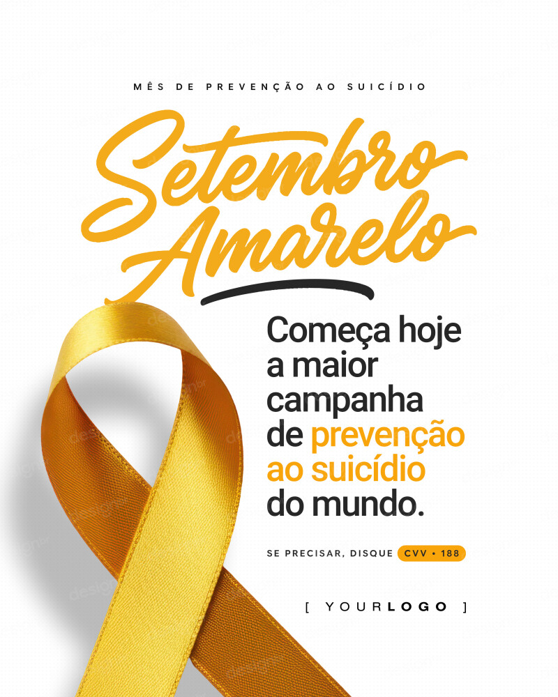 Campanha de Prevenção ao Suicídio Setembro Amarelo PSD Editável Campanha de Prevenção ao Suicídio Setembro Amarelo PSD Editável - Social Media - Setembro Amarelo; Saúde Mental; Suicídio;...