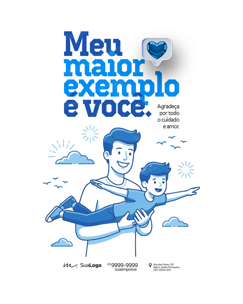 Pai brincando de Aviãozinho com o Filho Feliz Dia dos Pais Social Media PSD Editável Pai brincando de Aviãozinho com o Filho Feliz Dia dos Pais Social Media PSD Editável - Social Media - Dia Pais; Pai; Papai...