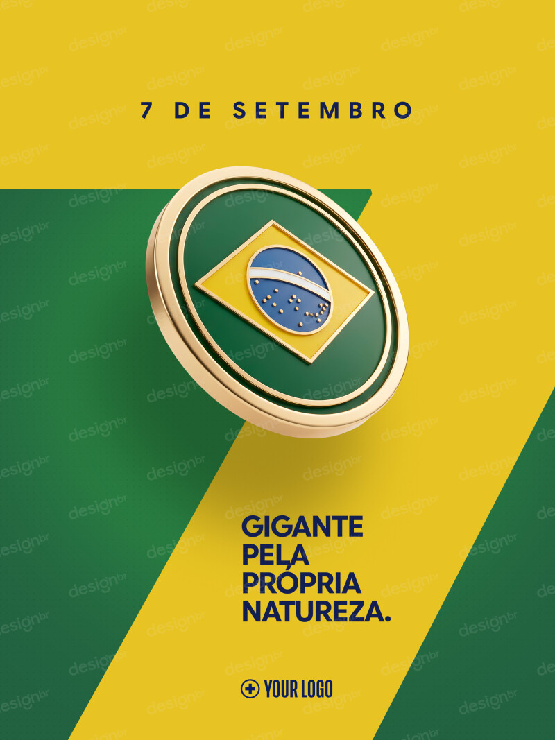 Símbolo Nacional 7 de Setembro Social Media PSD Editável Símbolo Nacional 7 de Setembro Social Media PSD Editável - Social Media - Dia Independência; 7 Setembro; Independência Br...