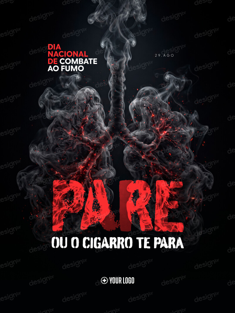 Campanha Contra o Tabagismo Social Media Flyer PSD Editável Campanha Contra o Tabagismo Social Media Flyer PSD Editável - Social Media - Combate Fumo; Cigarro; Pare Fumar; Sem Tabaco...