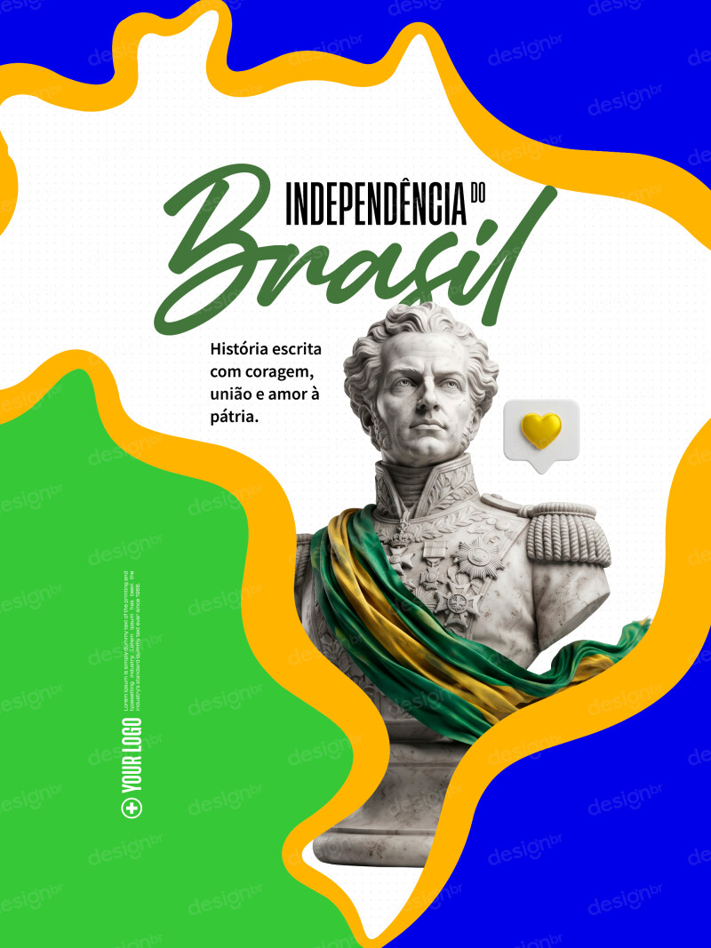 História Escrita Com Coragem União E Amor À Pátria Independência Brasil Social Media PSD Editável História Escrita Com Coragem União E Amor À Pátria Independência Brasil Social Media PSD Editável - Social Media - Dia Ind...