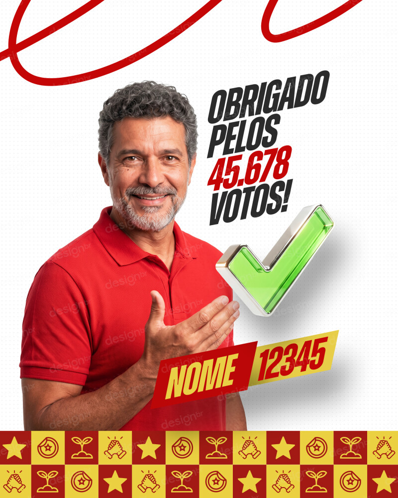 Obrigado Pelos Votos Campanha Social Media PSD Editável Obrigado Pelos Votos Campanha Social Media PSD Editável - Social Media - Campanha Política; Deputado Estadual; Prefeito;...