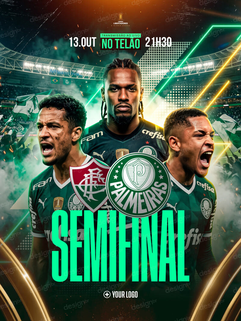 Futebol Semifinal Transmissão Ao Vivo Flyer PSD Editável Futebol Semifinal Transmissão Ao Vivo Flyer PSD Editável - Social Media - Futebol; Libertadores; Jogo; Esporte; Soccer; C...