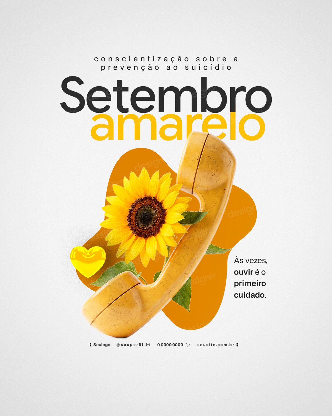 Setembro Amarelo Mês de Prevenção ao Suicídio Social Media PSD Editável Setembro Amarelo Mês de Prevenção ao Suicídio Social Media PSD Editável - Social Media - Setembro Amarelo; Saúde Mental; S...
