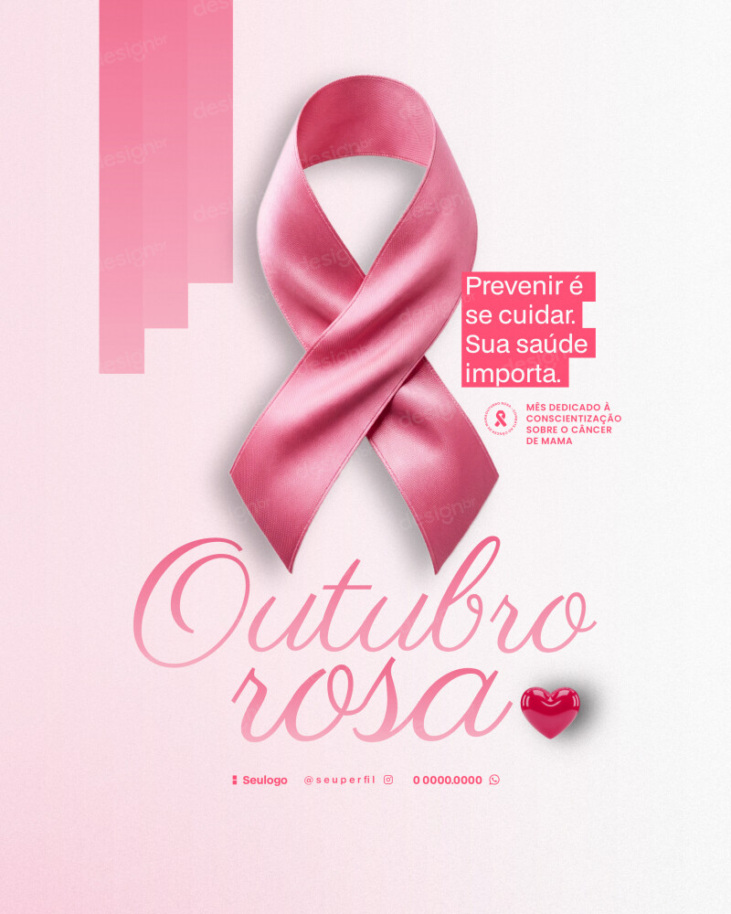 Outubro Rosa Mês De Conscientização Sobre O Câncer De Mama Social Media PSD Editável Outubro Rosa Mês De Conscientização Sobre O Câncer De Mama Social Media PSD Editável - Social Media - Outubro Rosa; Preven...