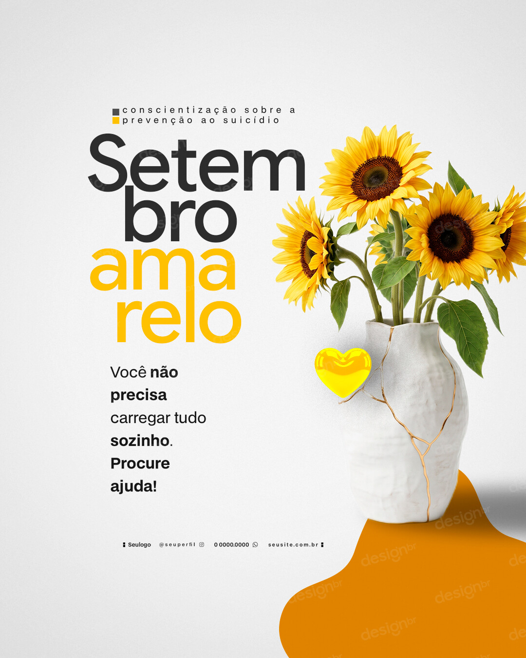 Setembro Amarelo Mês de Prevenção ao Suicídio Social Media PSD Editável Setembro Amarelo Mês de Prevenção ao Suicídio Social Media PSD Editável - Social Media - Setembro Amarelo; Saúde Mental; S...