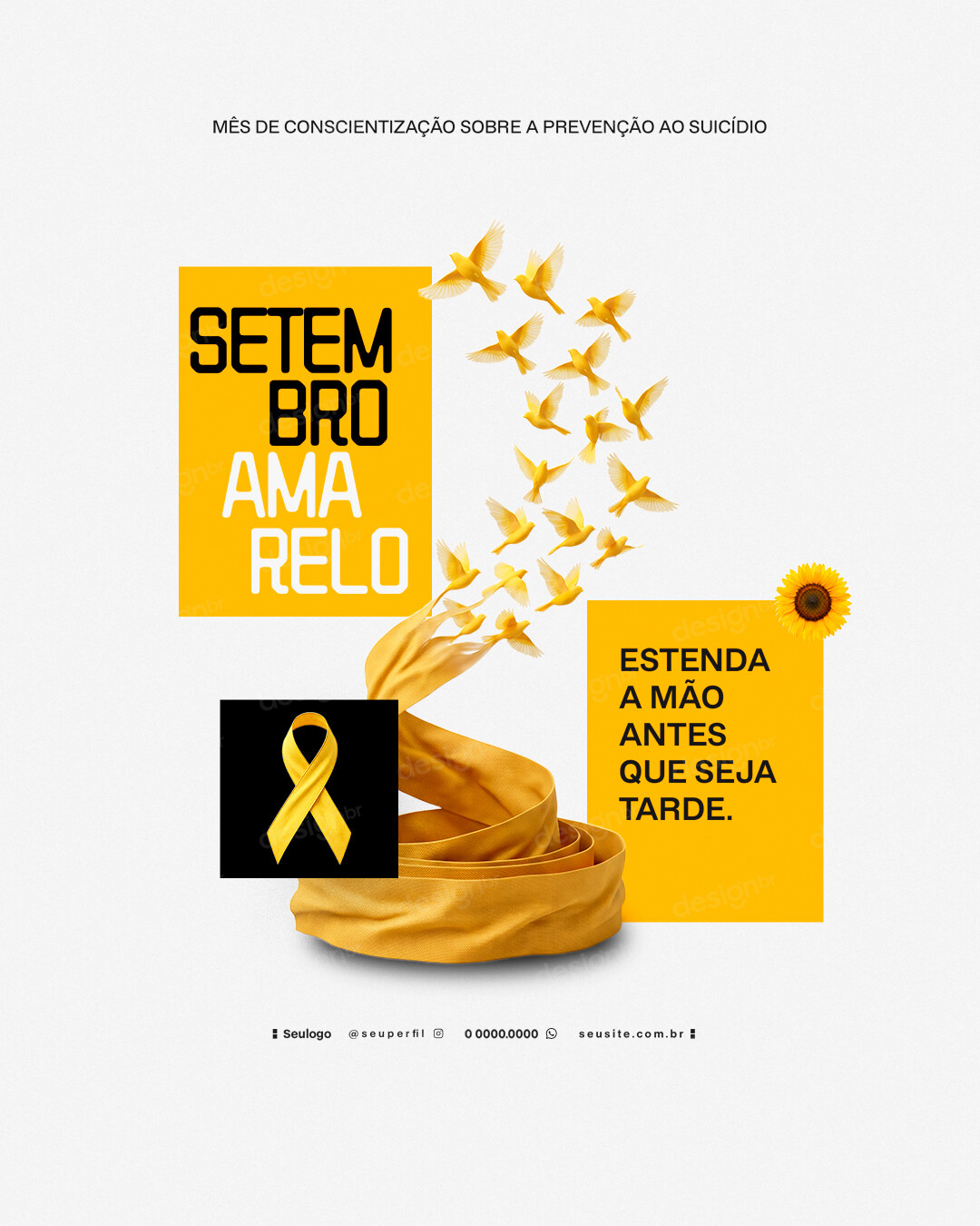 Setembro Amarelo Mês de Prevenção ao Suicídio Social Media PSD Editável Setembro Amarelo Mês de Prevenção ao Suicídio Social Media PSD Editável - Social Media - Setembro Amarelo; Saúde Mental; S...