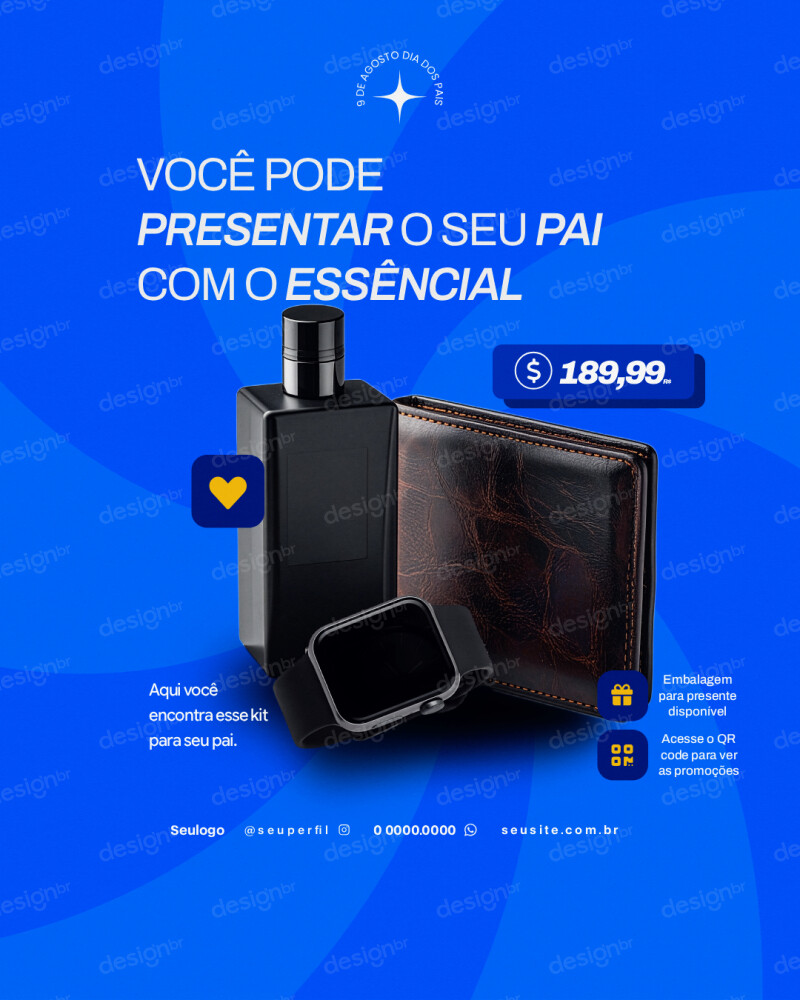 Dia dos Pais Loja de Presentes Social Media PSD Editável Dia dos Pais Loja de Presentes Social Media PSD Editável - Social Media - Dia Pais; Pais; Perfume; Perfumaria; Presentes;...