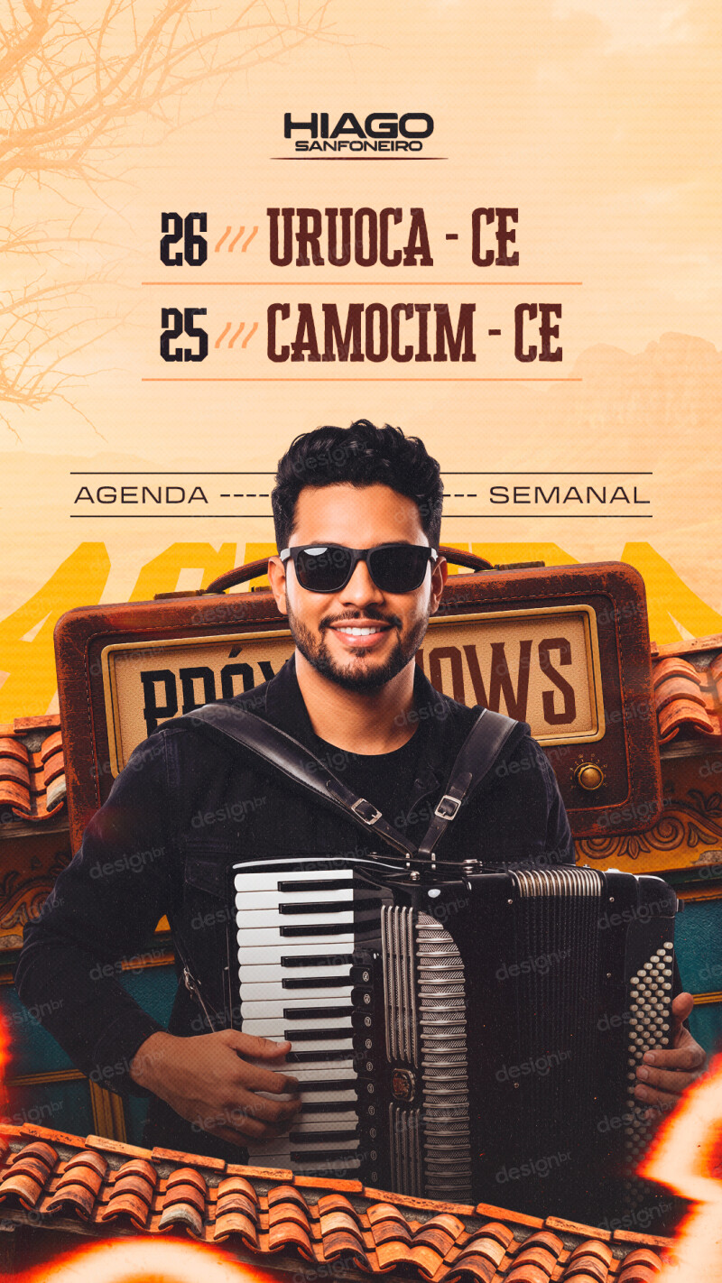 Agenda Semanal Artista Próximos Shows PSD Editável Agenda Semanal Artista Próximos Shows PSD Editável - Flyers - Flyer; Artista; Próximos Shows; Evento; Agenda ...