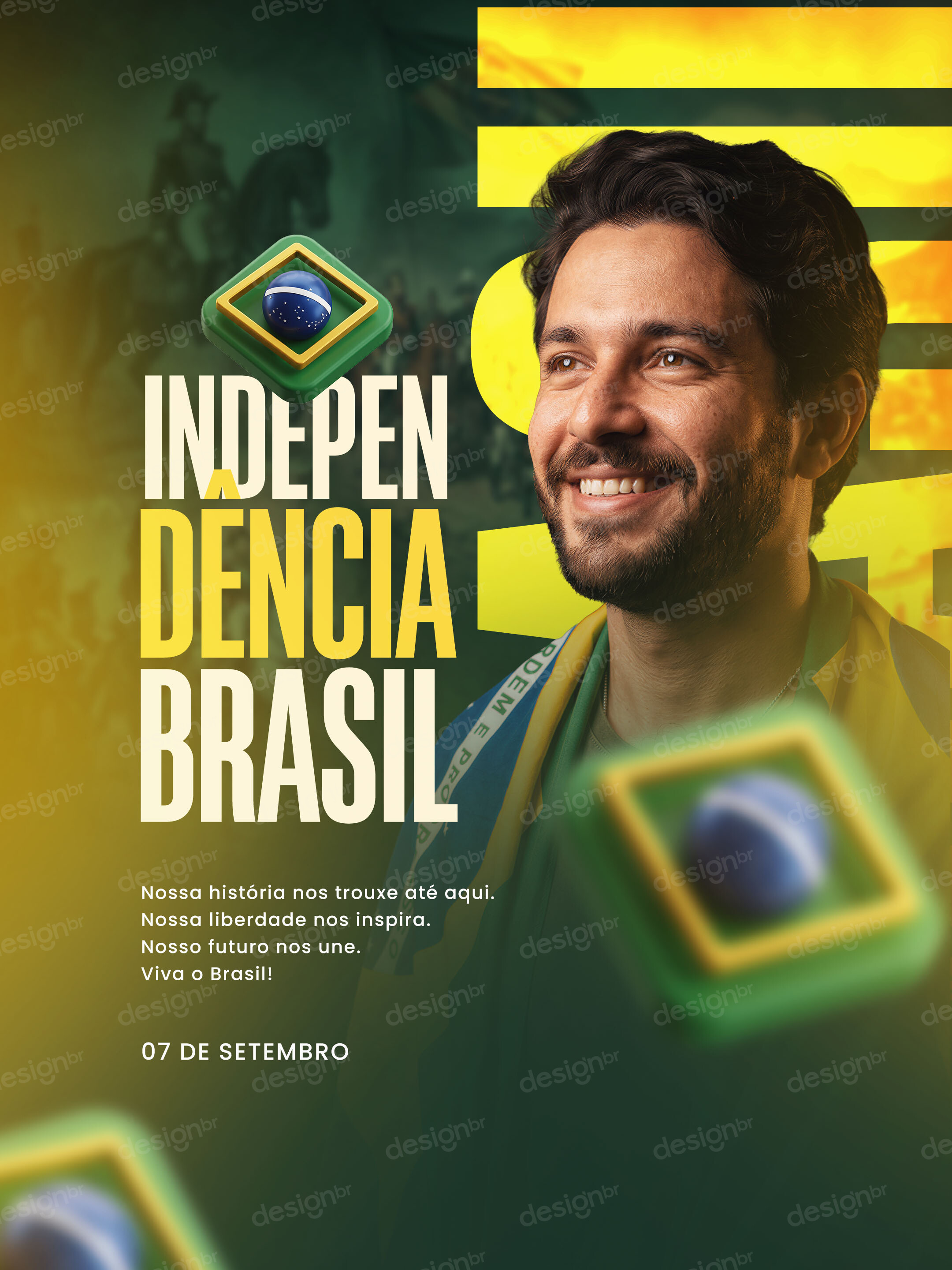Dia da Independência do Brasil 07 de Setembro Social Media Feed PSD Editável Dia da Independência do Brasil 07 de Setembro Social Media Feed PSD Editável - Social Media - Dia Independência; 7 Setembr...