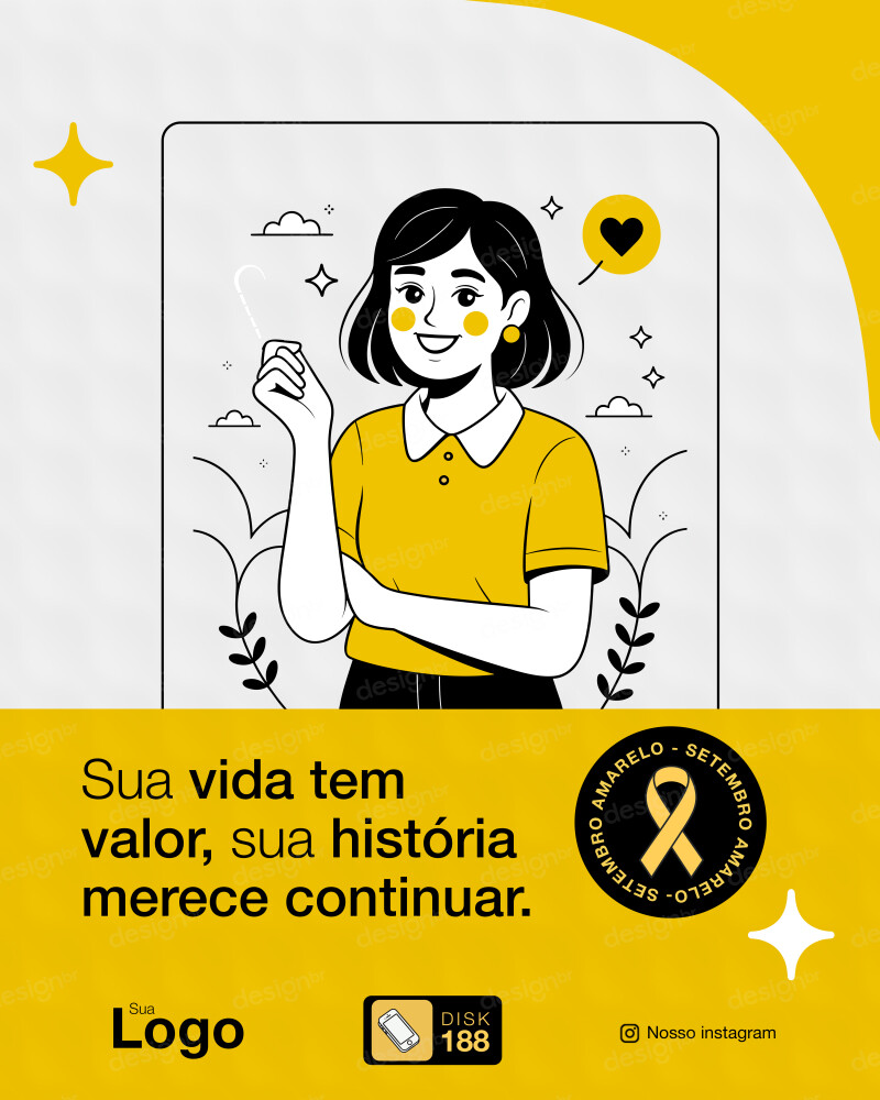 Setembro Amarelo Mês de Prevenção ao Suicídio Social Media PSD Editável Setembro Amarelo Mês de Prevenção ao Suicídio Social Media PSD Editável - Social Media - Setembro Amarelo; Saúde Mental; S...