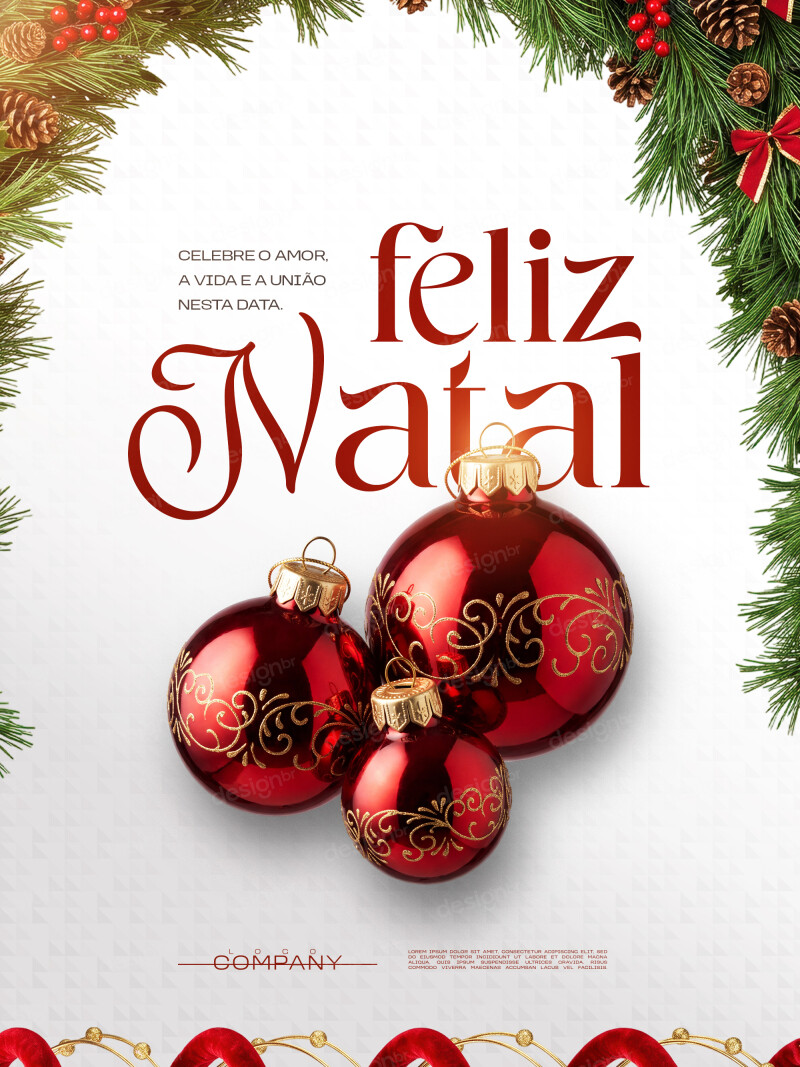 Feliz Natal Bolas Vermelhas Social Media PSD Editável Feliz Natal Bolas Vermelhas Social Media PSD Editável - Social Media - Feliz Natal; Merry Christmas; Natal; Christmas;...