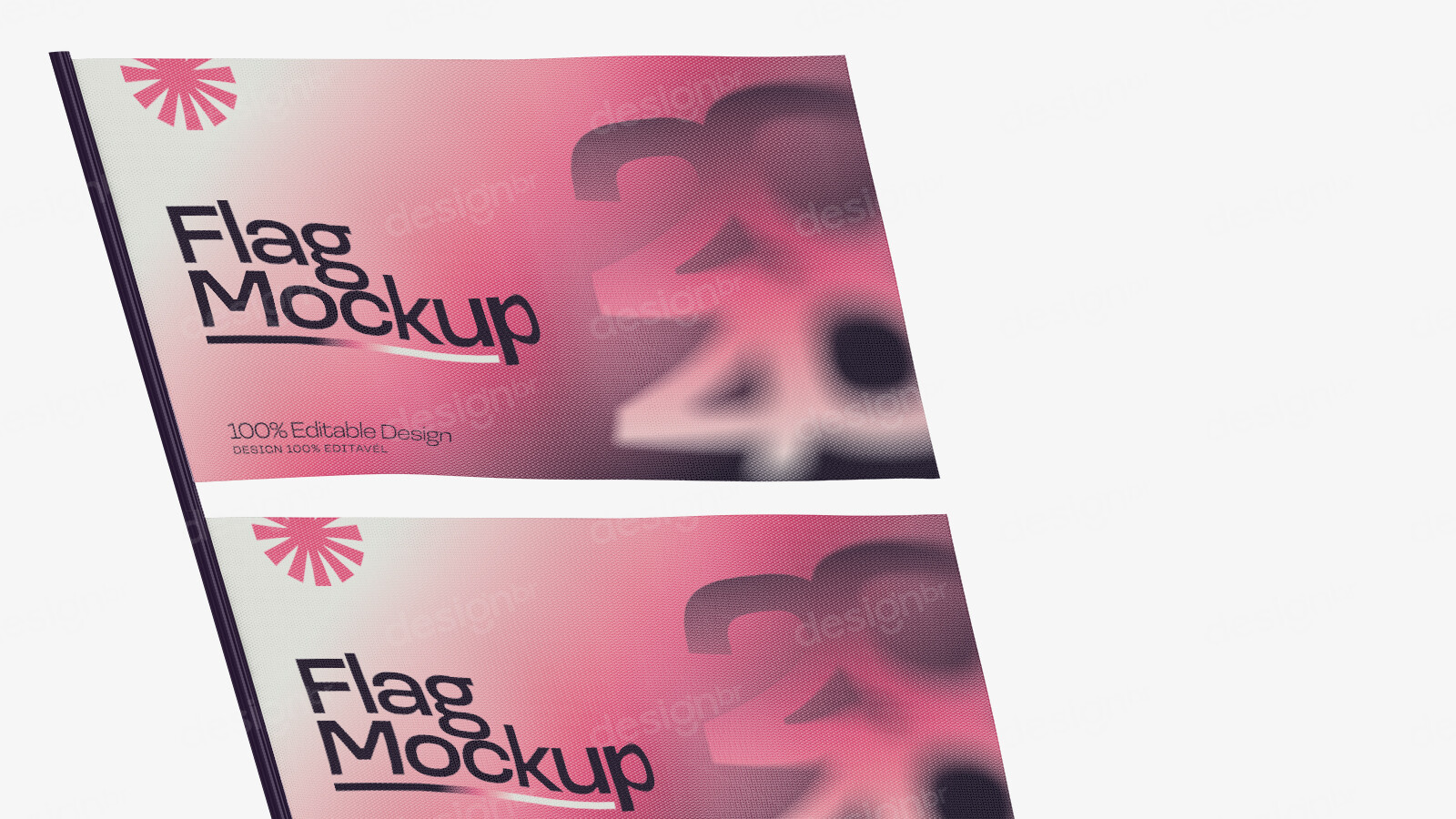 Mockup de Bandeira Publicitária PSD Editável Mockup de Bandeira Publicitária PSD Editável - Mockups - Mockup Bandeira; Bandeira; Flag Mockup; Flag; PSD
