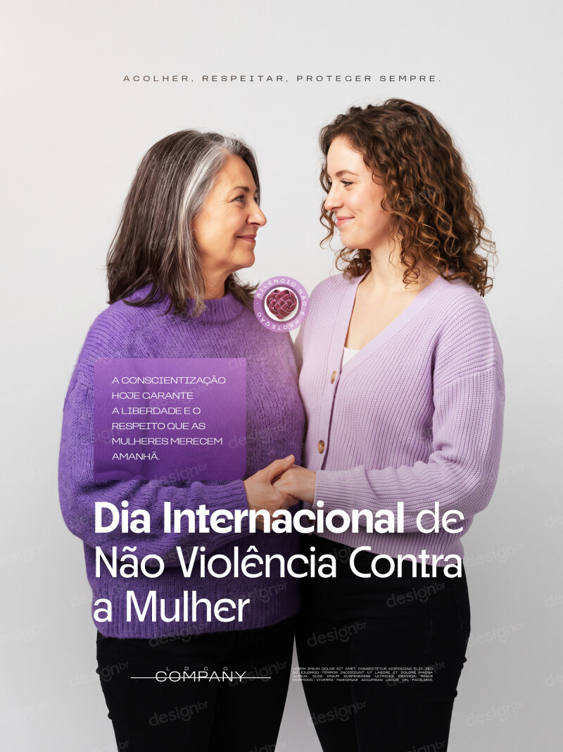 Dia Internacional de Não Violência Contra a Mulher Diga Não à Violência PSD Editável Dia Internacional de Não Violência Contra a Mulher Diga Não à Violência PSD Editável - Social Media - Violência; Combate V...