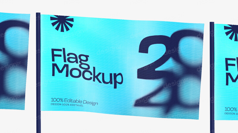 Mockup de Bandeira Publicitária PSD Editável Mockup de Bandeira Publicitária PSD Editável - Mockups - Mockup Bandeira; Bandeira; Flag Mockup; Flag; PSD