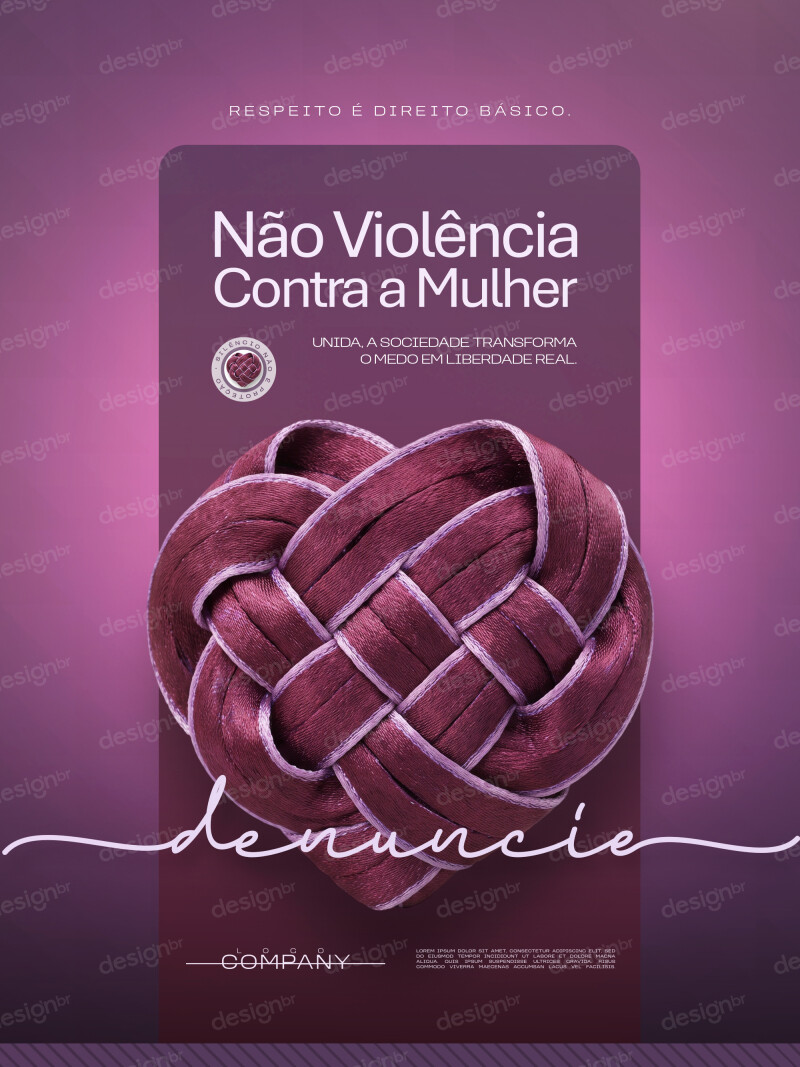 Dia Internacional de Não Violência Contra a Mulher Diga Não à Violência PSD Editável Dia Internacional de Não Violência Contra a Mulher Diga Não à Violência PSD Editável - Social Media - Violência; Combate V...