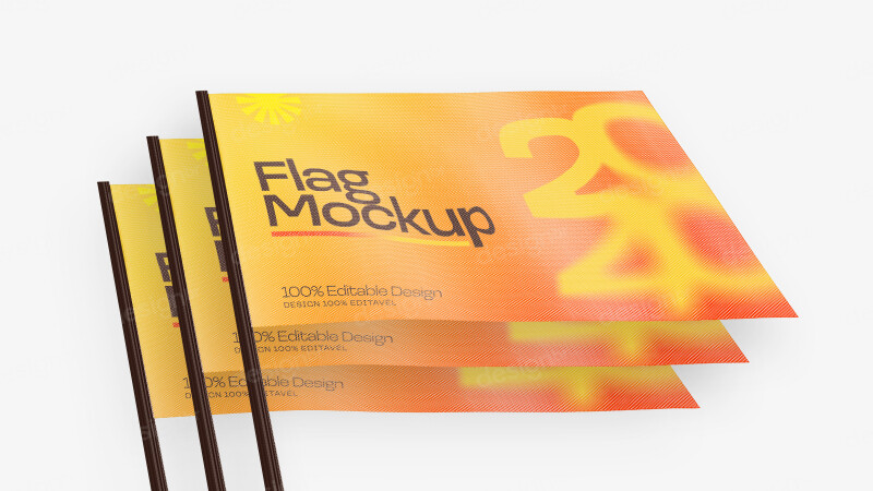 Mockup de Bandeira Publicitária PSD Editável Mockup de Bandeira Publicitária PSD Editável - Mockups - Mockup Bandeira; Bandeira; Flag Mockup; Flag; PSD