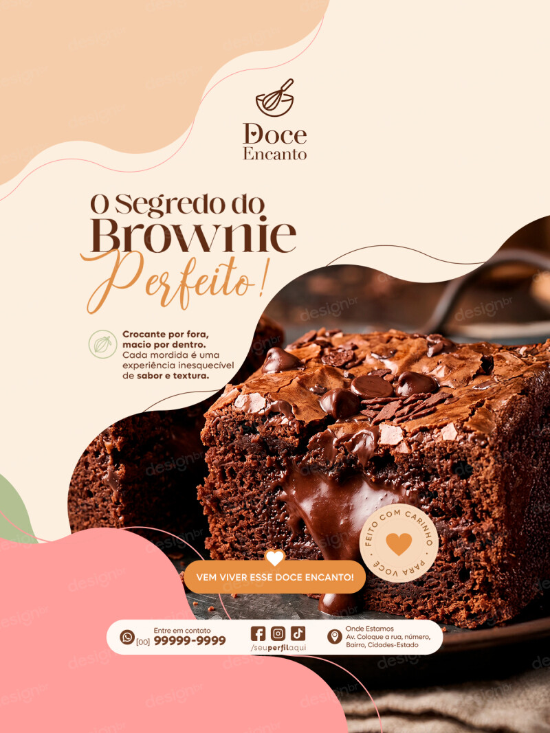 Doceria Confeitaria Social Media PSD Editável Doceria Confeitaria Social Media PSD Editável - Coleção - Doceria; Confeitaria; Doces; Bolo; Sobremesa; B...