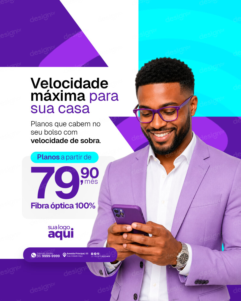 Social Media Provedor de Internet PSD Editável Social Media Provedor de Internet PSD Editável - Social Media - Provedor Internet; Banda Larga; Internet; Fibra...