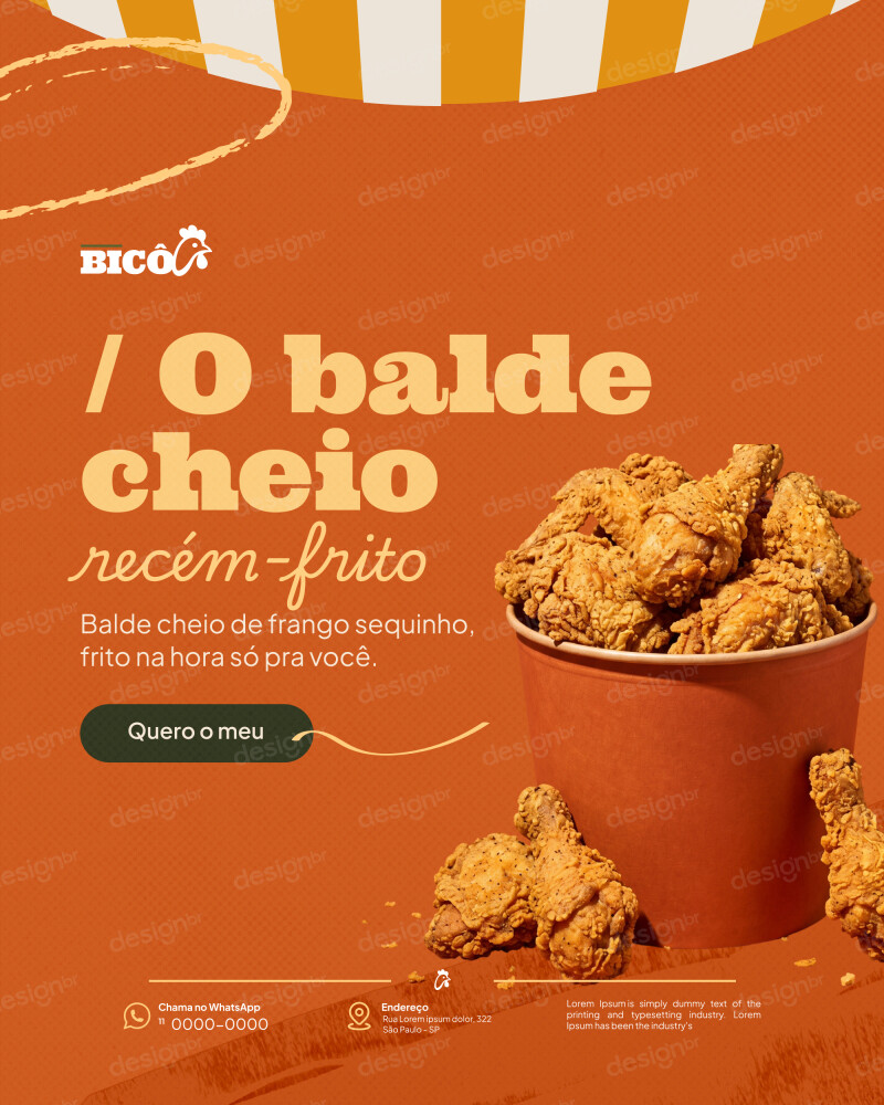 Frango Frito Restaurante Social Media Figma Editável Frango Frito Restaurante Social Media Figma Editável - Coleção - Frango Frito; Frango Crocante; Frango Delivery;...