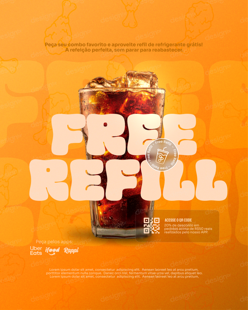 Free Refil Frango Frito Social Media Figma Editável Free Refil Frango Frito Social Media Figma Editável - Social Media - Frango Frito; Frango Crocante; Frango Delivery;...