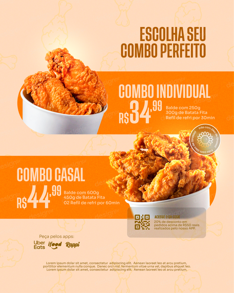 Combo Perfeito Frango Frito Social Media Figma Editável Combo Perfeito Frango Frito Social Media Figma Editável - Social Media - Frango Frito; Frango Crocante; Frango Delivery;...