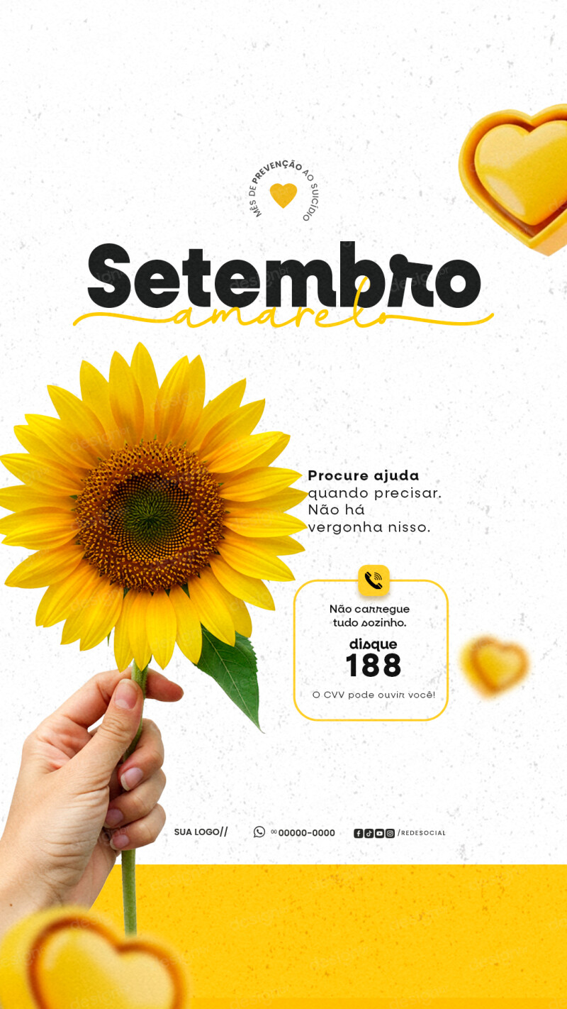 Template Setembro Amarelo Story Social Media PSD Editavel Template Setembro Amarelo Story Social Media PSD Editavel - Social Media - Setembro Amarelo; Saúde Mental; Suicídio; Preve...