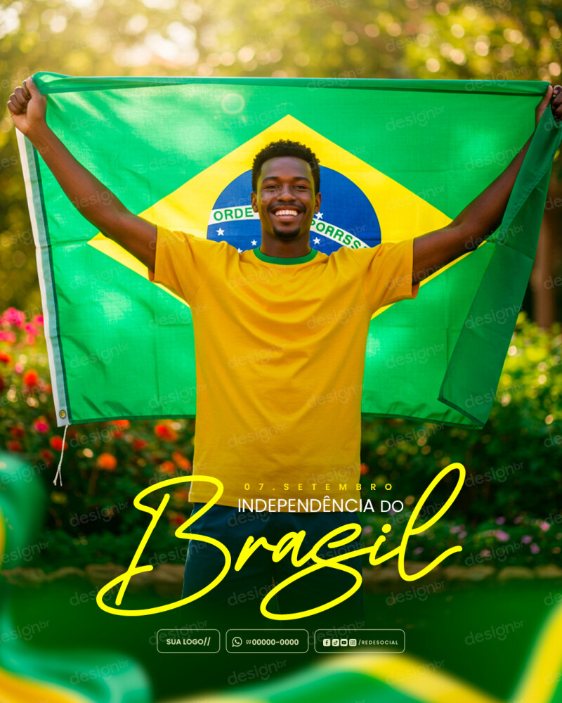 Template 07 de Setembro Undepedência do Brasil PSD Editável Template 07 de Setembro Undepedência do Brasil PSD Editável - Social Media - Dia Independência; 7 Setembro; Independência ...