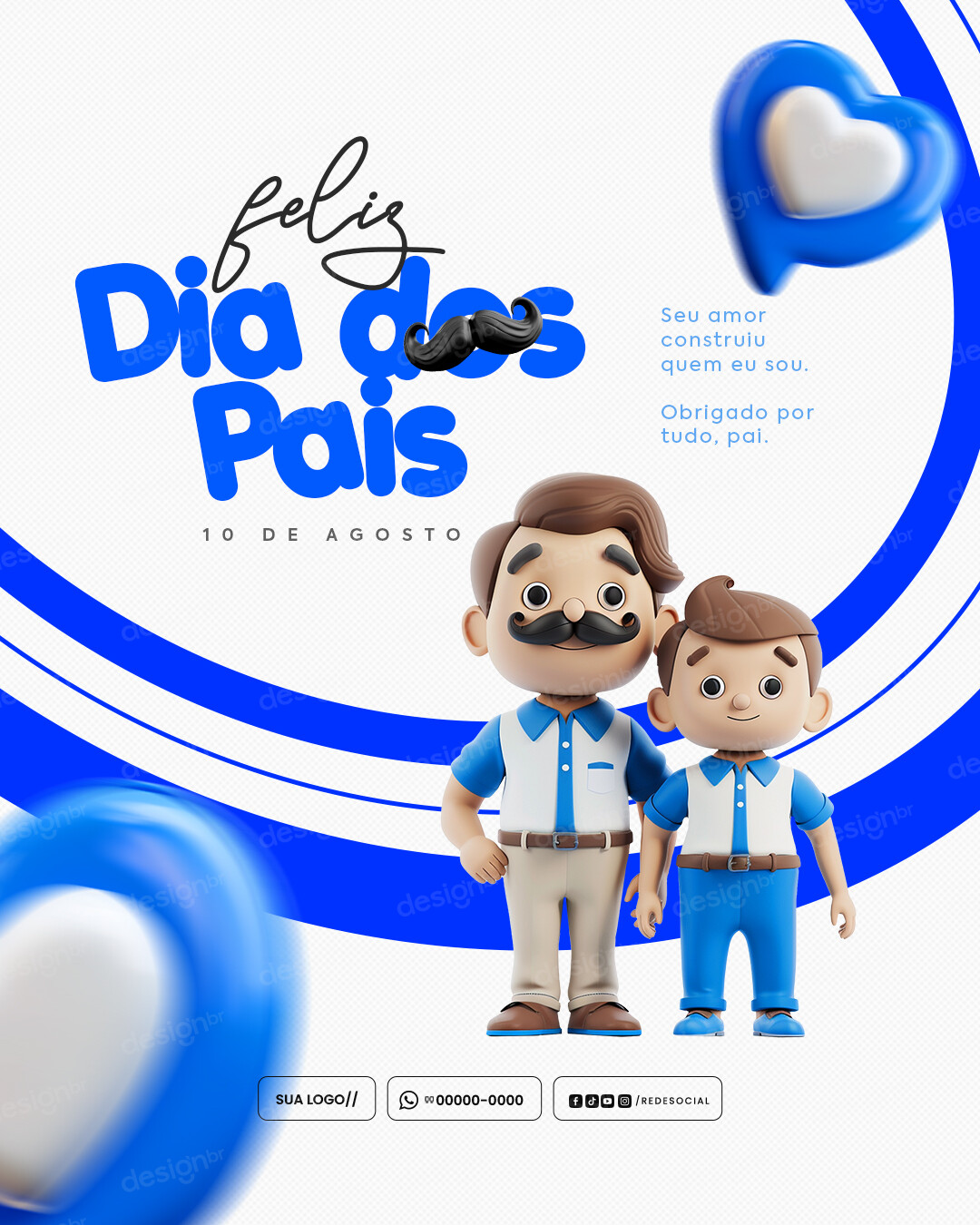 Feliz Dia dos Pais Social Media PSD Editável Feliz Dia dos Pais Social Media PSD Editável - Social Media - Dia Pais; Pai; Papai; Paizão; Paternidade; Amor...