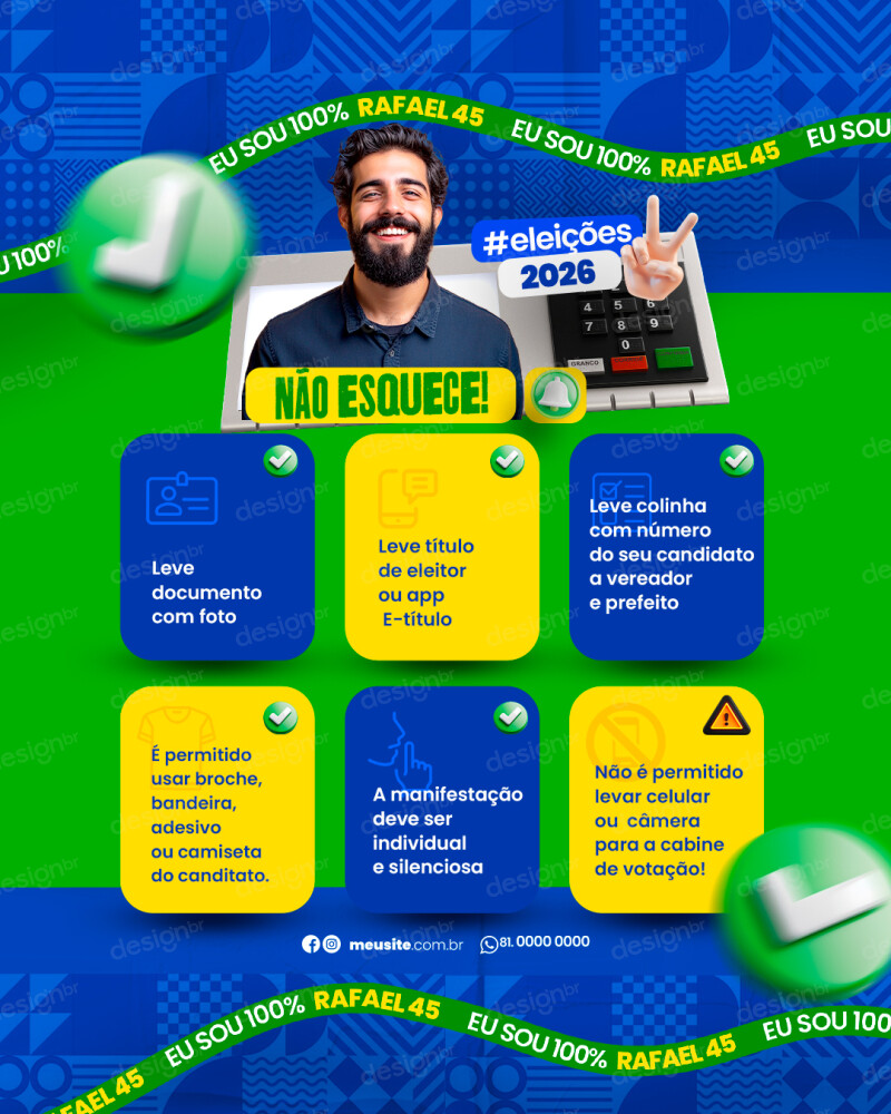 Checklist Votação Eleições Social Media PSD Editável Checklist Votação Eleições Social Media PSD Editável - Social Media - Checklist Votação; Eleições; Política; Candidat...