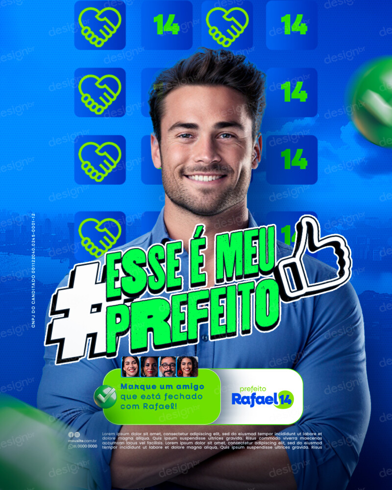 Social Media Post Política Eleições Esse é o Meu Prefeito PSD Editável Social Media Post Política Eleições Esse é o Meu Prefeito PSD Editável - Social Media - Campanha Política; Deputado Estadu...