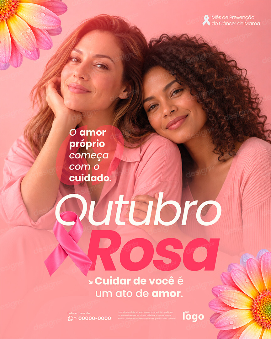 Outubro Rosa Mês De Conscientização Sobre O Câncer De Mama Social Media PSD Editável Outubro Rosa Mês De Conscientização Sobre O Câncer De Mama Social Media PSD Editável - Flyers - Outubro Rosa; Prevenção; C...