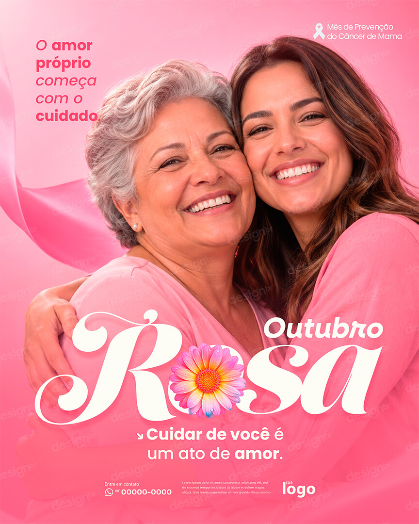 Outubro Rosa Mês de Conscientização Sobre o Câncer de Mama Social Media PSD Editável Outubro Rosa Mês de Conscientização Sobre o Câncer de Mama Social Media PSD Editável - Flyers - Outubro Rosa; Prevenção; C...