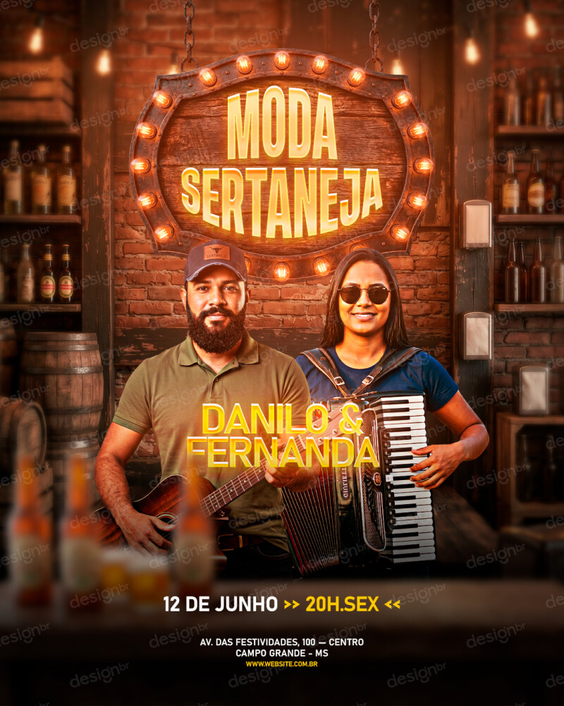Moda Sertaneja Shows Flyer Social Media PSD Editável Moda Sertaneja Shows Flyer Social Media PSD Editável - Flyers - Moda Sertaneja; Shows; Flyer; Sertanejo; Música...