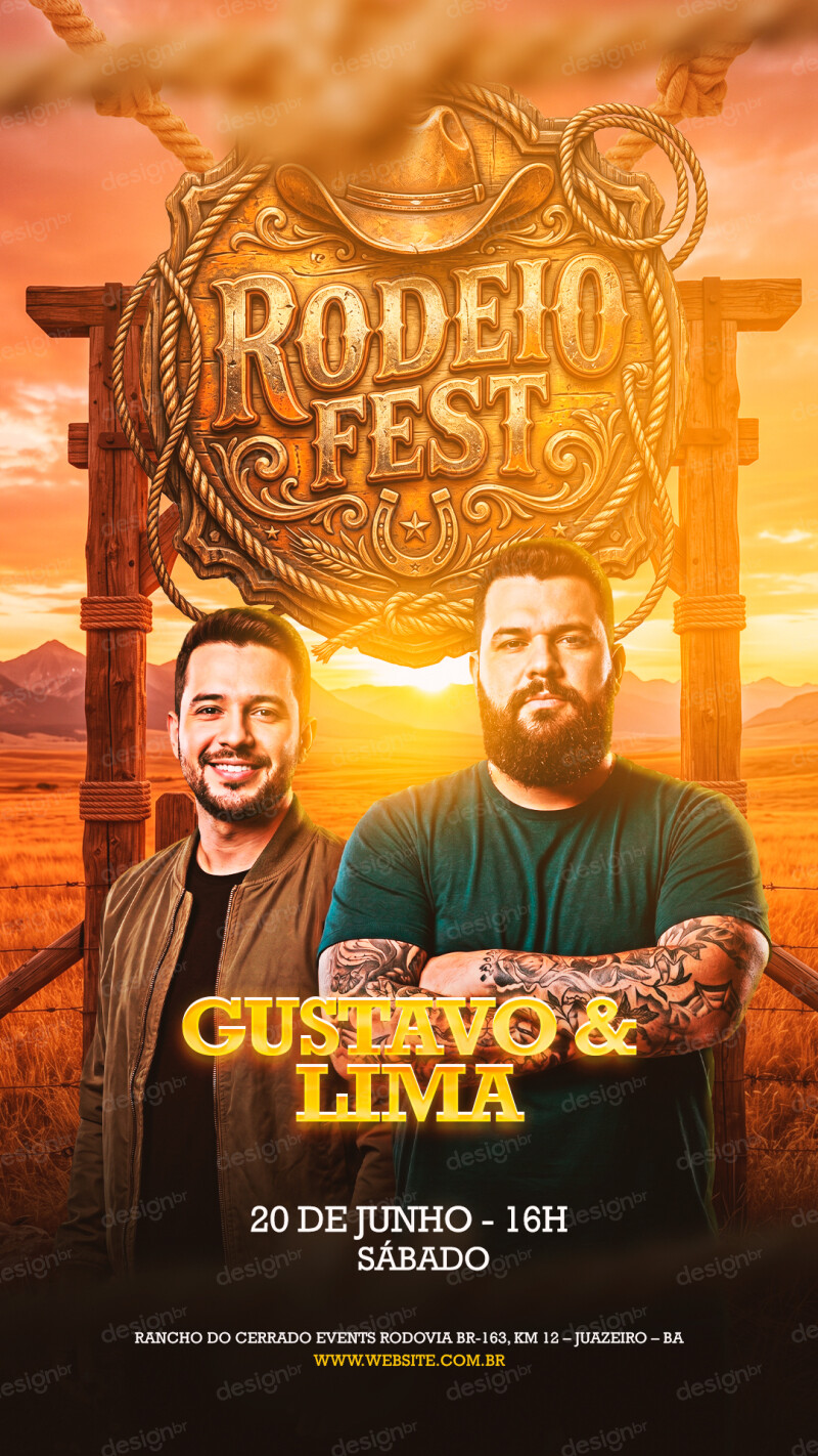 Show Rodeio Evento Flyer Social Media PSD Editável Show Rodeio Evento Flyer Social Media PSD Editável - Flyers - Show Rodeio; Rodeio; Evento; Flyer; Sertanejo; ...