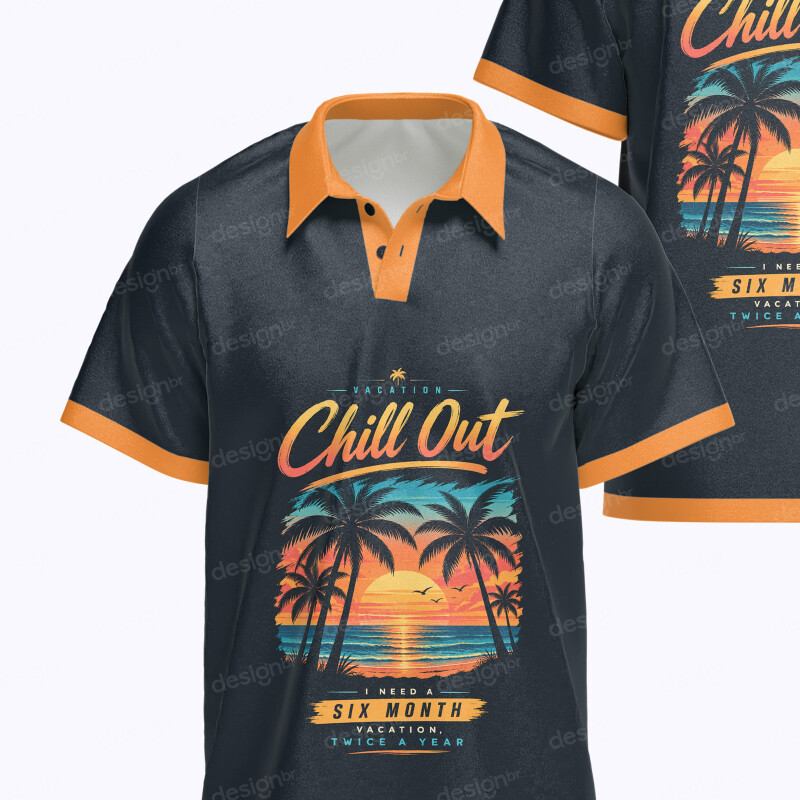 Mockup Camisa Gola Polo PSD Editável