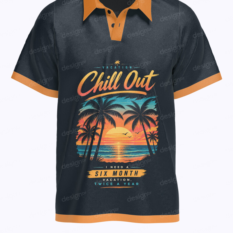 Mockup Camisa Gola Polo PSD Editável
