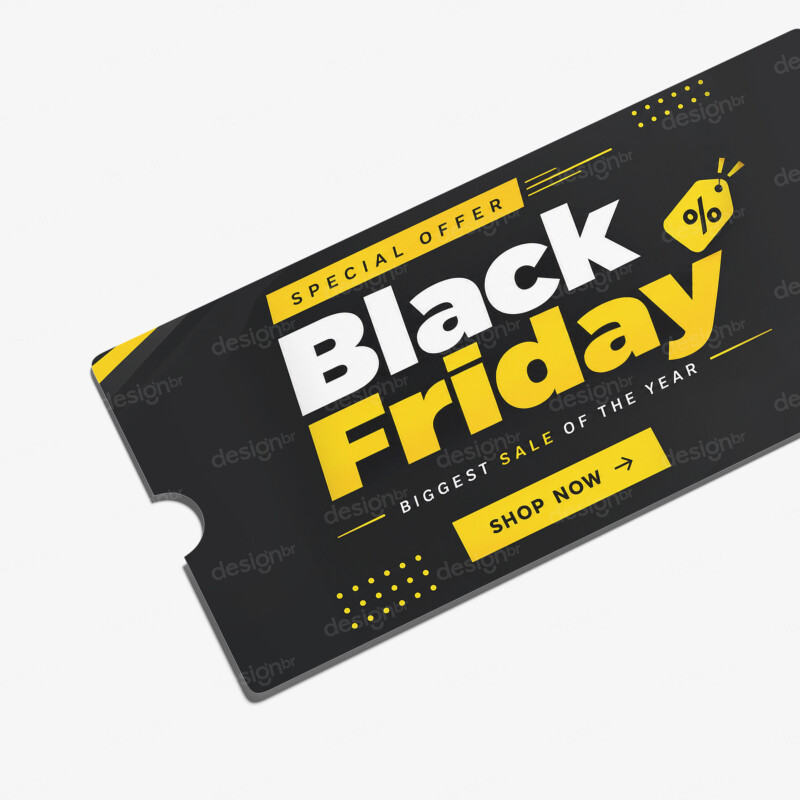 Ticket Mockup PSD Editável