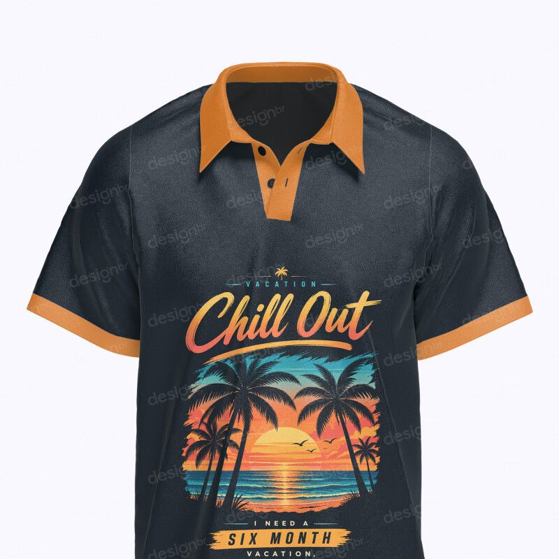 Mockup Camisa Gola Polo PSD Editável